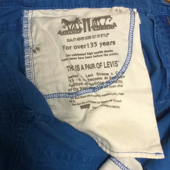 🐞 Bright Blue Levi 508 Shorts Sz 30 - Picture 5 of 6